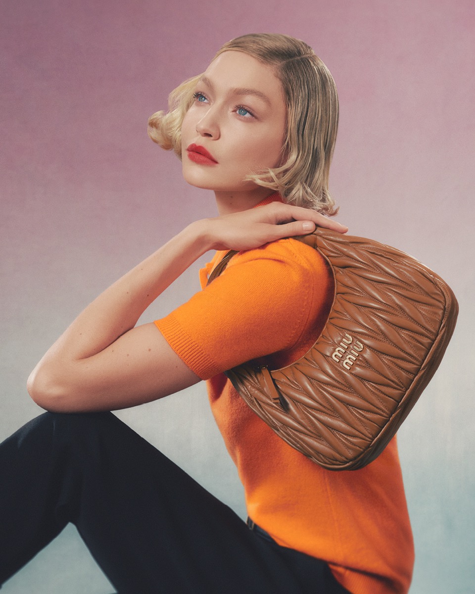 Gigi Hadid For Miu Miu Iconic Wander and Arcadie Bags